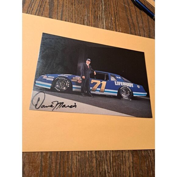 1989 Dave Marcis Signed NASCAR Postcard #71 Lifebuoy Chevy 9x6 Winston Cup - Picture 1 of 4